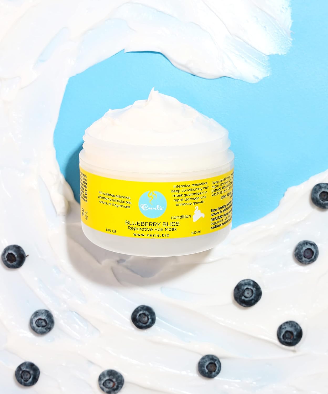 Curls Blueberry Bliss Reparativ hårmaske